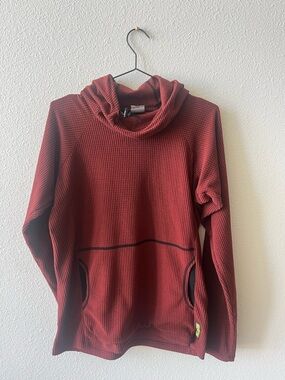 Melanzana Melly Red Micro Grid Hoodie Small